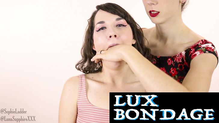 Luna Throat Fingering, Gagging and Spit bdsm xxx video Luna Sapphire Sophie Ladder N/A
